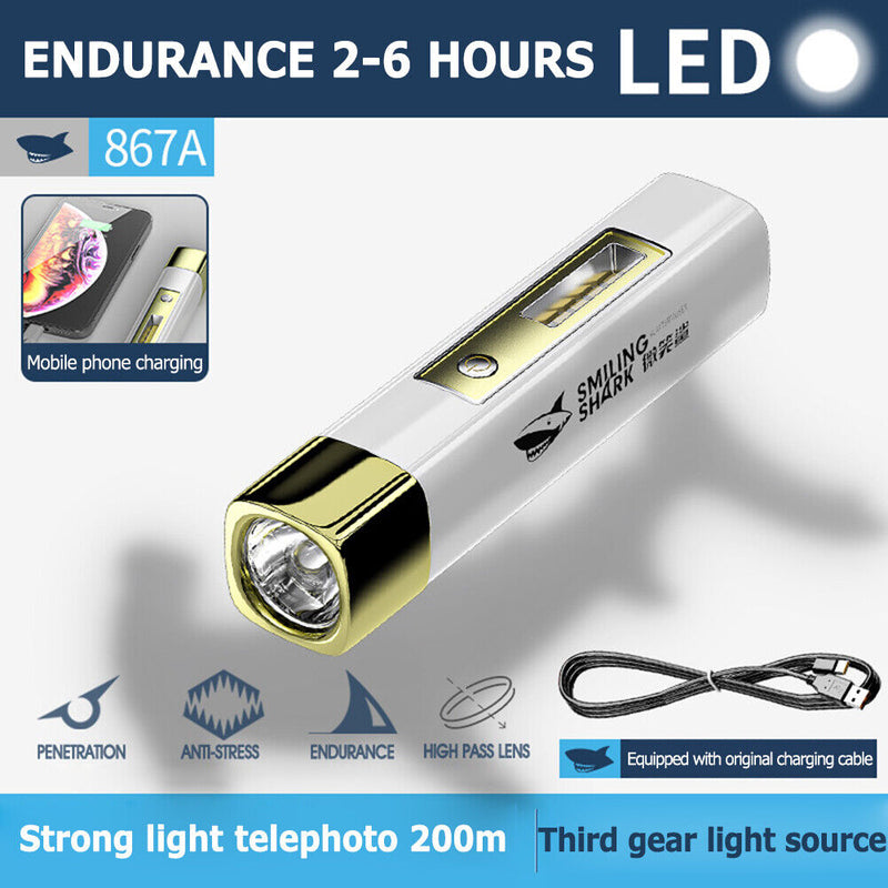 LED Powerful Torch Lamp Outdoor Waterproof 4 Gears Flashlight for Hiking Camping