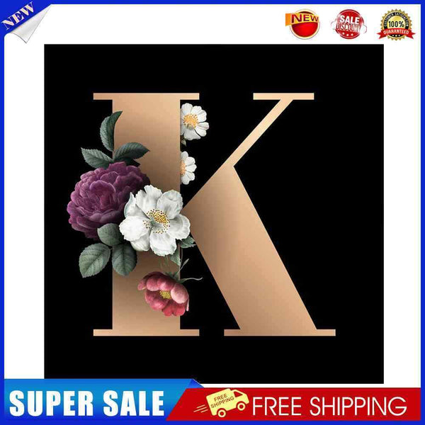 DIY Full Round Drill Diamond Painting letter K Mosaic Rhinestone Art Craft