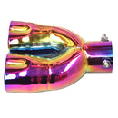 Universal Dual Exhaust Tail Pipe Muffler Bolt-on Heart Edge 2.5 inch Straig