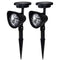 2pcs 3LED Solar Power Outdoor Landscape Headlights Lawn Way Garden Lights