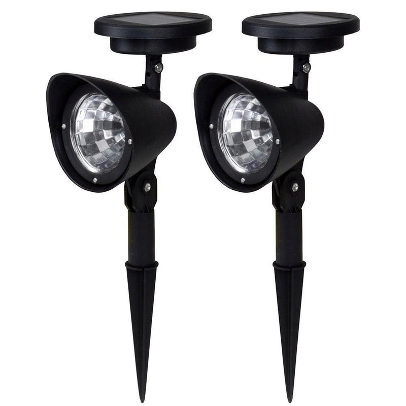 2pcs 3LED Solar Power Outdoor Landscape Headlights Lawn Way Garden Lights