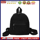 Female Preppy Style Lamb Wool Backpack Women Winter Solid Color Mini Rucksacks