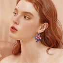 Union Jack Jubilee England Earrings Union Jack Earrings UK Flags Ear Stud