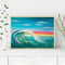 Sunset Wave Frameless Picture Oil Paint By Numbers Hand Painted Picture Kit