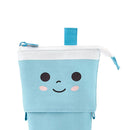 Creative Retractable Canvas Pen Holder Large Milk Tea Stationery Organizer Box