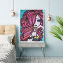 Girl Mosaic Diamond Painting Drawing Full Special Shape Drill Crystal Handcra