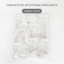 8pcs Hamster Tunnel Assembly Pipe Set External Small Pet Pipeline (White) Newly