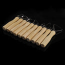 10Pcs Sound Sculpture Tool Carving Tools Wood Ceramic with Stainless Steel Flat Wire DI