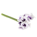10pcs Calla Bridal Wedding Bouquet  Latex Real Feeling Flower Purple
