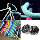 2Set Cycling Road Bike Sports Cork Handlebar Tape+ 2 Bar plug black+camo