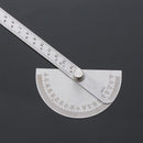 Steel Caliper Round Finder Angle Gauge 180 Degree Protractor Measuring Ruler