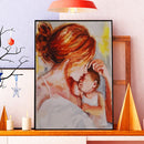 Acrylic Painting By Numbers DIY Mother Son Drawing Hand Painted Wall Pictur
