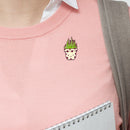 Cartoon Lovely Potted Plant Brooch Badge for Women Men Jacket Shirt Pins Jewe