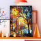 DIY Coded Acrylic Drawing Trees Street Landscape Oil Painting Kit by Numbers