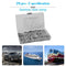 70pcs 7 Sizes Stainless Steel Single Ear Hose Clamps Fuel Air Pipe O Clips Newly