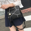 Women PU Leather Floral Printed Tassel Handbag Crossbody Shoulder(Black)