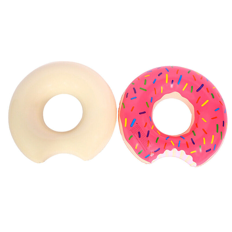 Inflatable Swimming Ring Pink Donut Design Beach Thickening Ring (70cm) Newly
