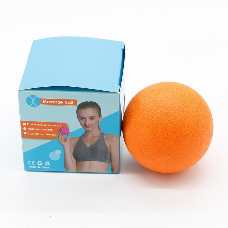 TPE Lacrosse Ball Sports Yoga Muscle Relax Roller Fitness Massage(Orange) Newly