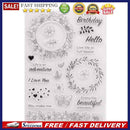 Transparent Silicone Clear Stamp Flower Wreath for Scrapbooking DIY Craft D