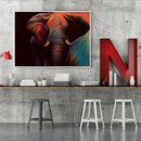Colorful Elephant Oil Paint by Numbers Hand Painted Frameless Picture Home Decor