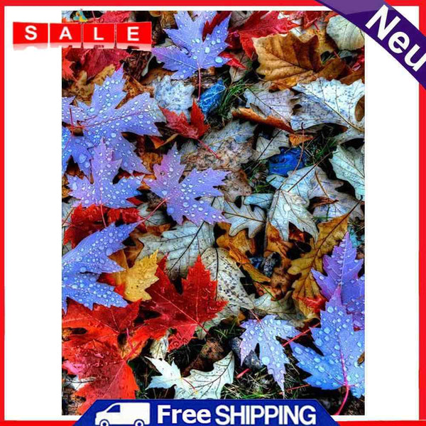 Colorful Maple Leaves Oil Paint By Numbers DIY Picture for Adults Children Decor