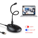EJU03 USB Desktop Condenser Microphone for PC Gaming Live Streaming Recording