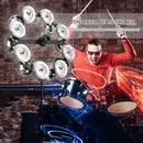 Drum Cymbals Hi Hat Tambourine Bells with Row Jingles Percussion Kids Music