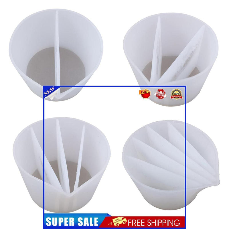 4pcs Split Color Mixing Cup for Art Paints 5 Channels Pouring Cup White (5)