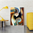 Diamond Round 5D DIY Mosaic Painting Kit Abstract Woman Full Drill Picture Craft