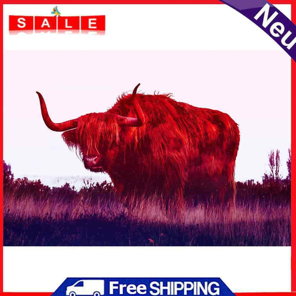 Cow Animal Pattern Digital Paint Frameless Hand Painted Oil Picture DIY Decor