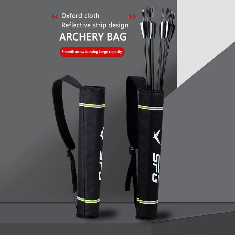 Adjustable Archery Arrow Quiver Holder Carrying Bags Hanging Bow Storage Po