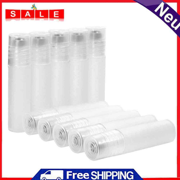 Akaddy 10pcs 5ml Empty Plastic Roll on Bottles Roller Ball Essential Oil Parf