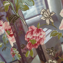 Window Curtain Flower Print Sheer Pattern Voile Valances Wine 100x250cm