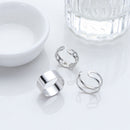 Finger Accessories Geometry Opening Stack Plain Band Punk Rings Set Gothic
