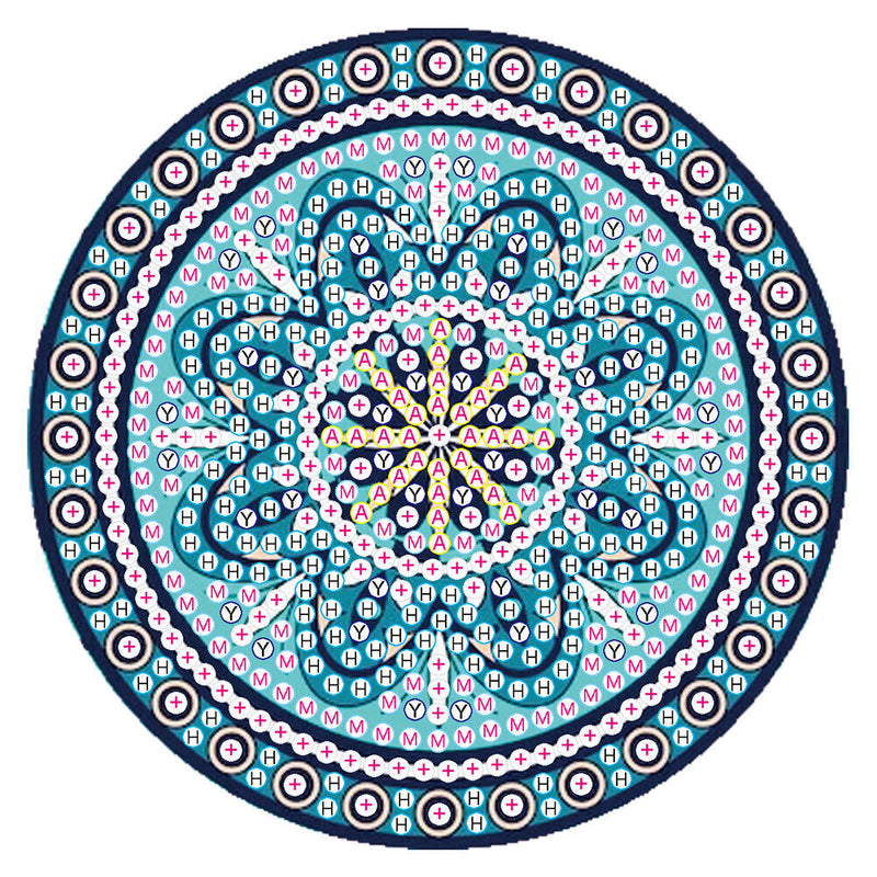 DIY Diamond Painting Mandala Round Coaster Cup Table Placemat (AA1059-7)