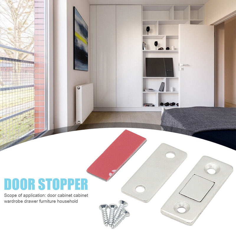 1 Set Modern Simple Door Magnetic Door Catch Door Stopper for Cupboard/Wardrobe