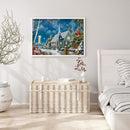5D DIY Full Round Drill Diamond Painting Snow Abstract Home Decor Handmade Ar