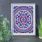 5D DIY Full Drill Cross Stitch Diamond Painting Purple Mandala Mosaic Wall Decor