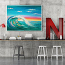 Sunset Wave Frameless Picture Oil Paint By Numbers Hand Painted Picture Kit