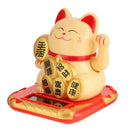 Chinese Lucky Cat Wealth Waving Shaking Hand Fortune Welcome Craft (Yellow)