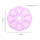 8 Compartment Round Clear Plastic Storage Box Jewelry Bead Organizer