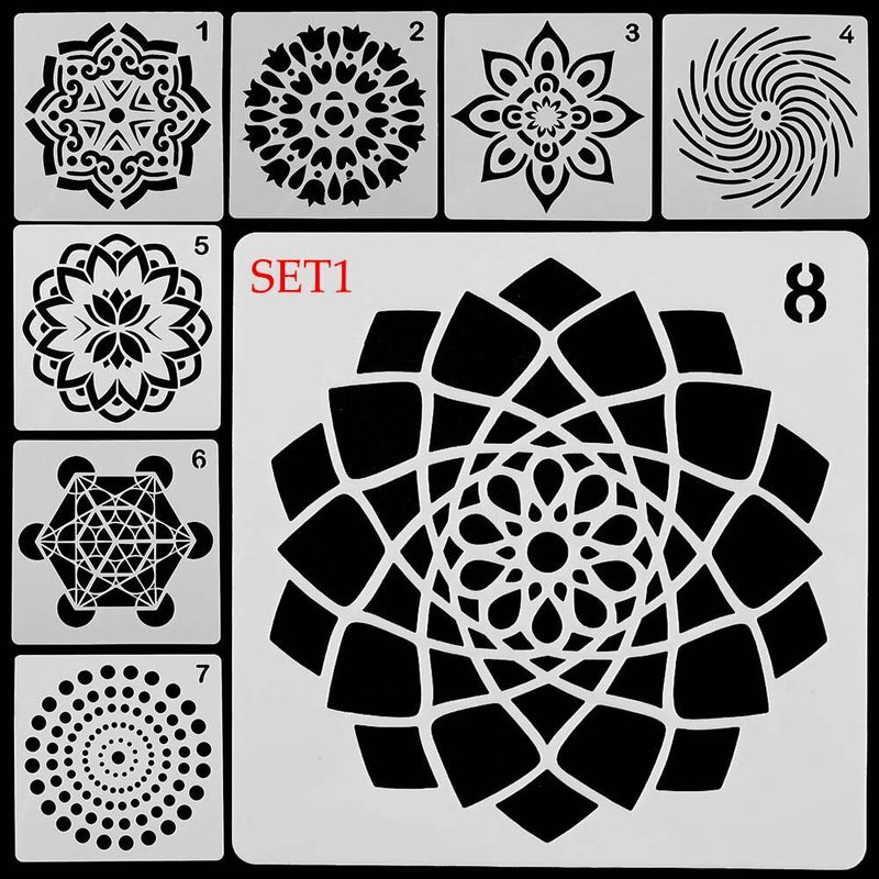 DIY Craft Layering Stencils Painting template Scrapbooking Mandala Auxiliary