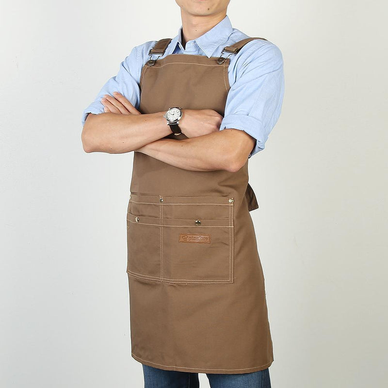 Men Lady Daily Apron Adjustable Cafe Restaurant Pinafore Kitchen Home (E) Newly