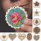 DIY Sewing Wooden Wood Embroidery Jewelry Pendant Key Ring Making Cross Stitch