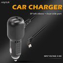 For Anytek Car DVR Camera 3.5m 5V 3A Mini USB Car Charger with 2 USB Port Newly