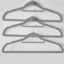 10pcs Save Space Mini Non Slip Flocking Hanger Hook Connection On