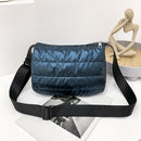 Stripe Nylon Messenger Bag Women Casual Pure Color Crossbody Bags Small Handbags