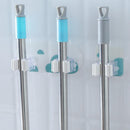 Wall Mounted Mop Holder Hang Brush Broom Rack Kitchen Tool (Double Row)