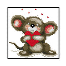 Partial Embroidery 14CT DIY Big Ears Animal 2 Strands Kit Stamped Cross Stitch