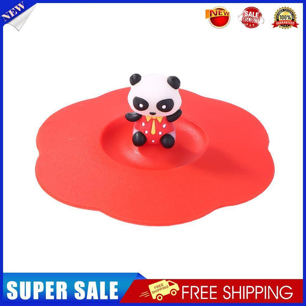 Torx Silicone Cup Cover Heat-resistant Leakproof Cartoon Lid (Red Panda)